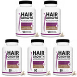Lustriva Hair Growth Vitamins with Biotin, Marine Collagen, Saw Palmetto, Ashwagandha, Horsetail & Zinc – Thicker Hair, 90 Caps
