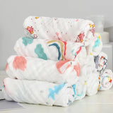 5 PCS Lot Muslin 6 Layers Cotton Soft Baby Towels Baby Face Towel Handkerchief Bathing Feeding Face Washcloth Wipe Burp Cloth
