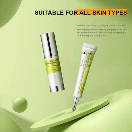 Korean Retinol Shot Tightening Facial Serum & Moisturizing Booster Eyes Cream, Facial Skin Firming Lifting,Reduce Fine Line