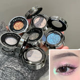 3D Butterfly Embossing Chameleon Eyeshadow Monochrome Metallic Changing Shiny Glitter Blue Purple Highlight Eye Makeup Festivals