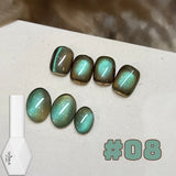 WS 10ML Sunlight Cat Eye Gel Nail Polish Autumn Winter Whitening Wine Red Color Light Sunset Glow Cat Eye Glass Beads Nail Atr