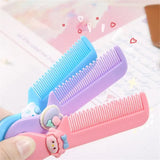 Cartoon Comb Portable Mini Cartoon Baby Rounded Comb Teeth Round Head Smooth Handle Color Toddler's Head Comb for Children