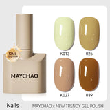 MAYCHAO 12ml Gel Nail Polish Set Professional Salon Nail Art Gels Varnish UV LED Semi Permanent Nail Lacquer Nail Supplies