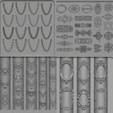3D Silicone Nail Art Mold for DIY Manicure European Style Retro Lace Design Transparent Decorative Template