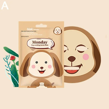 7 Styles Animal Face Mask Set Funny Panda Dog Pig Hydrating Sheet Mask for Spa Party Cute Skincare Gift for Women Girls 1/7PCS