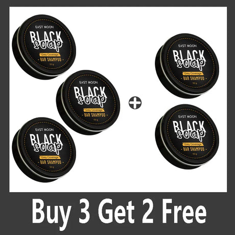 Polygonum Multiflorum Black Hair Soap Darkening Shampoo Bar Repair Gray White Color Dye Face Hair Body Shampoo For Man Women