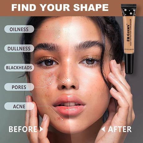 Nude Makeup Facial Foundation Waterproof Cover Blemish Base