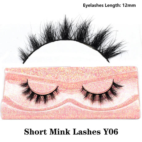 Half Lashes Short Mink Eyelashes Fluffy Soft False Eyelashes Wispy Cross Strip Eye Lashes Natural Mink Eyelash Extension Makeup