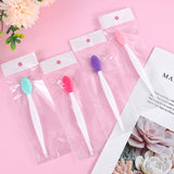 5 Pcs Lip Scrub Brush Silicone Brush Tool Double Sided Mini Exfoliating Brush Exfoliating Lip Brush Lip Scrub Tool for Dark Lips