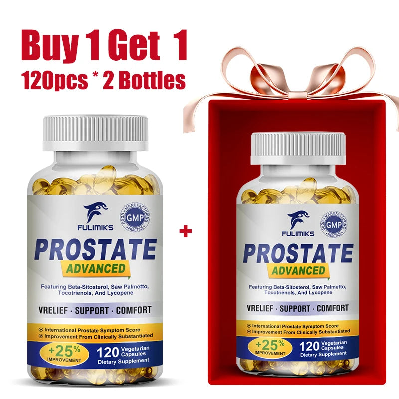 Premium Prostate Health Capsules, Supports Healthy Urination, Reduces Inflammation, Enhances Vitality & Comfort, Fast Results