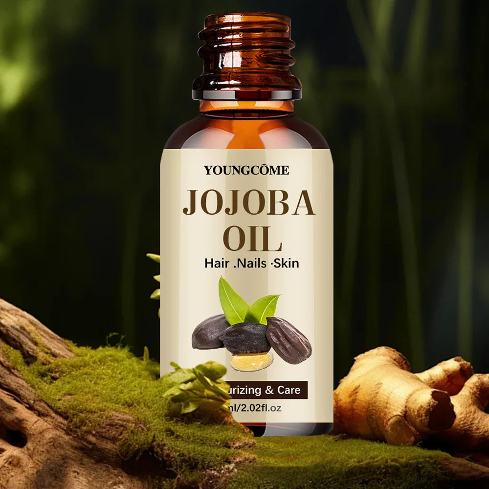 Organic Jojoba Oil, Pure Moisturizing Oil For Face, Hair, Skin Nails | Natural Cold Pressed Hexane Free Carrier Oil Hair Relaxer