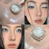 Diamond Purple Liquid Gel Eyeshadow Pearl Glitter Body Highlighter Sequins Monochrome Shimmer Brighten High Gloss Quick Drying