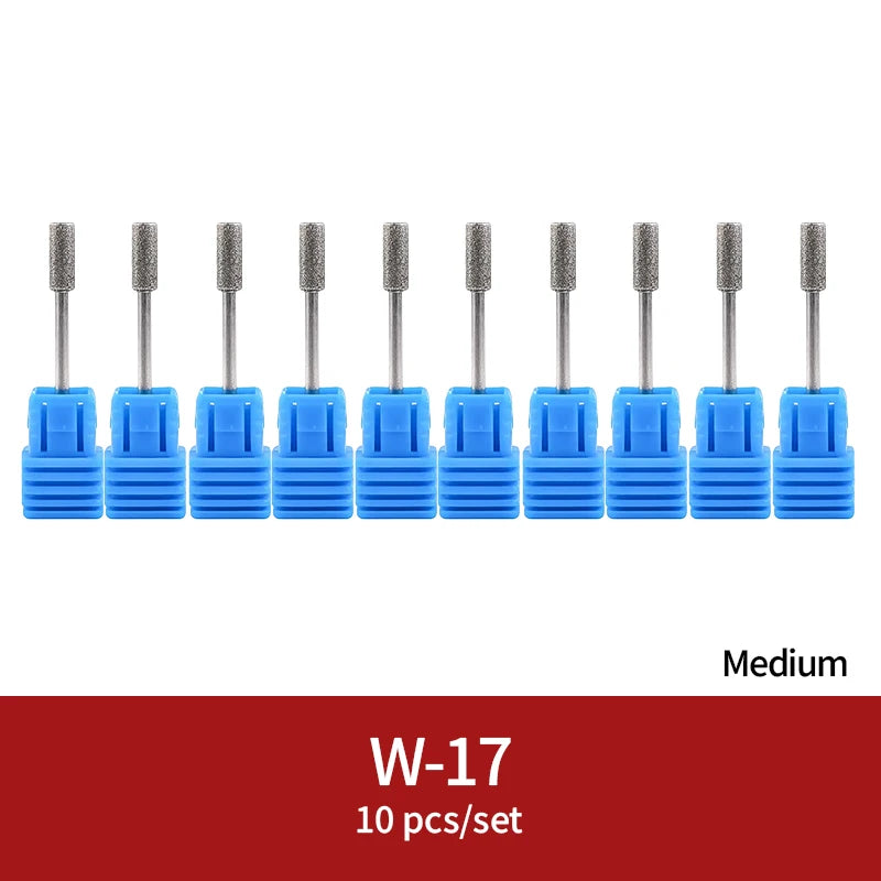 Diamond Ceramic Nail Drill Bits Milling Cutter For Manicure Left Right Rotary Cuticle Files Buffer DIY Nails Accessories Tools