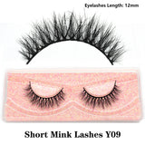 Half Lashes Short Mink Eyelashes Fluffy Soft False Eyelashes Wispy Cross Strip Eye Lashes Natural Mink Eyelash Extension Makeup