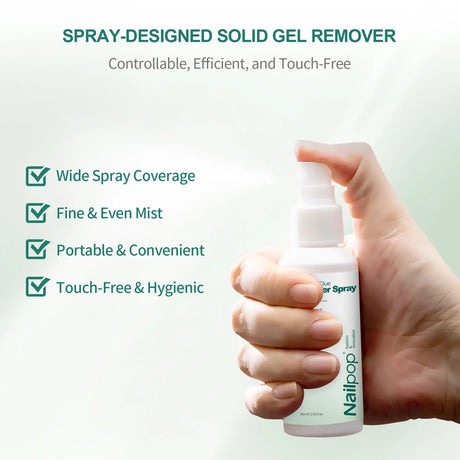 Nailpop 60ml Nail Remover Spray For Press On Nails False Nail Tips  Type UV Soak Off Solid Adhesive Fake Nail Removing Nail Art