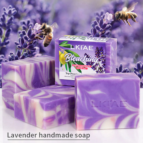 Fresh Lavender Oil Soap Bar, Whitening, Reduce Acne, Smooth Skin, With Niacinamide, Glutathione, For All Skin Types, 150g/5.3 oz