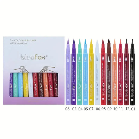 12 Color Liquid Eyeliner Pen Set, Various Special Makeup, Facial