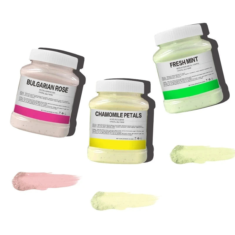 350g Hydrating Brightening 24K Gold Soft Mask Powder Rose Petal Crystal Jelly Mask Powder Antiage Skin Care Dropshipping