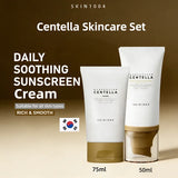 Korean Madagascar Centella Soothing Whitening Cream & Air-Fit Suncream Light SPF30 PA++++ Daily Sun Protection Skincare Products