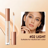 Waterproof Matte Concealer Cream Lightweight Foundation Makeup Base Full Coverage For Face And Dark Circles