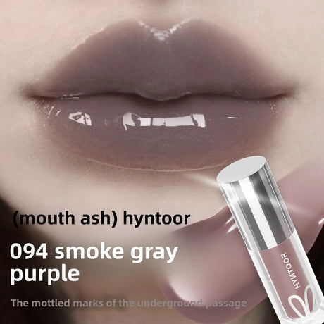 HYNTOOR Playful Rebellious Lip Gloss Planet  Mouth Black Mouth Silver Mouth Gray Lip Oil Mirror Water Gloss