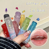 Fruit Jelly Shimmer Color-Change Lip Balm Hydrating Moisturizer Tinted Lip Care for Plump Juicy Lips Water Gloss Lipstick Makeup