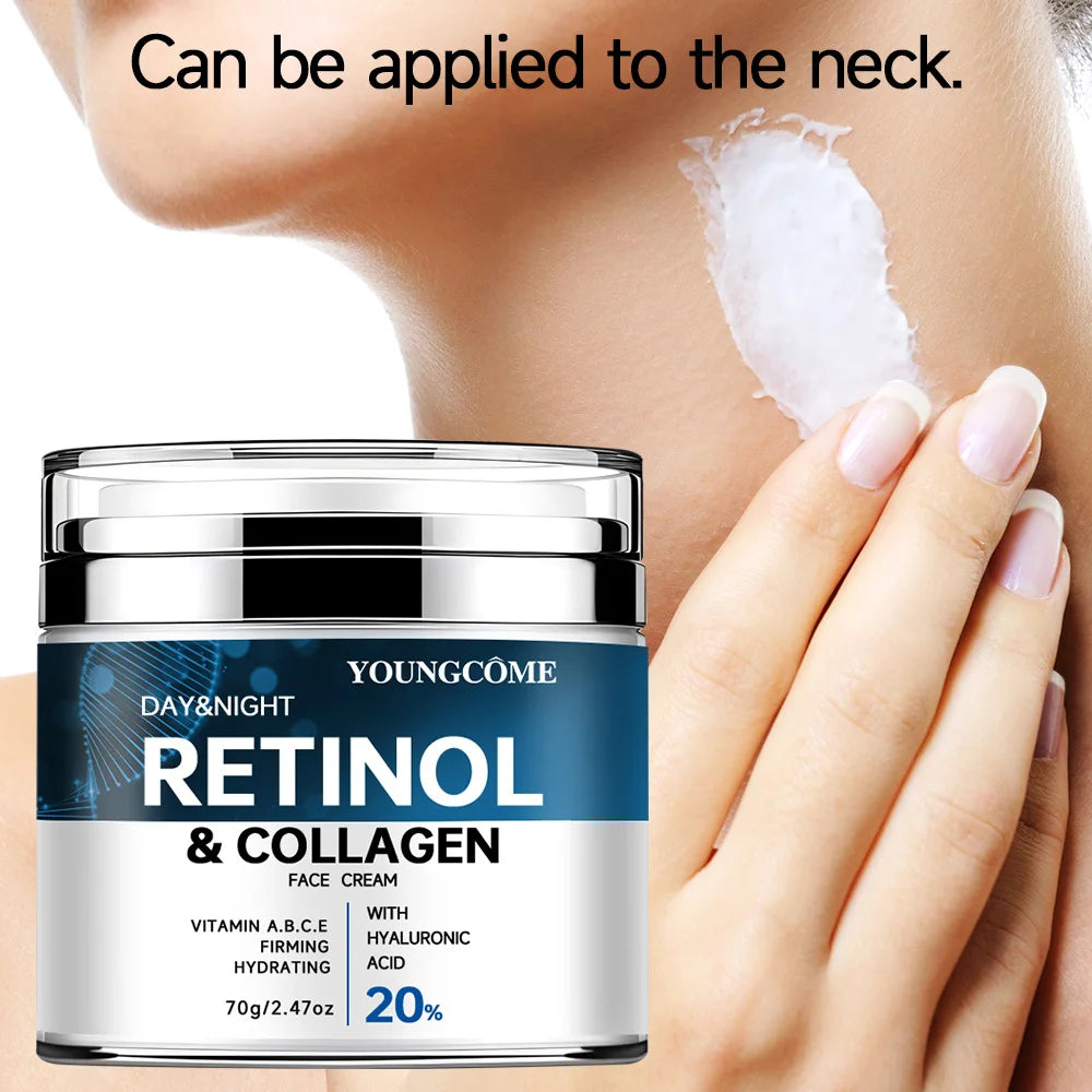 Retinol Collagen Face Cream Moisturiser Facial Anti Aging Whitening Skin Care Repair Fade Fine Lines Whitening Skin Shrink Pore