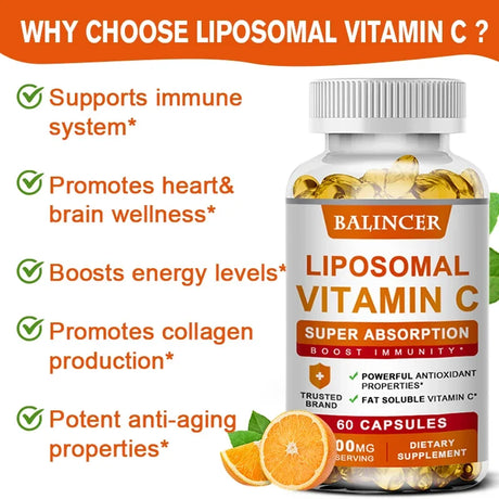 Vitamin C 1500mg with Zinc 20mg, 120 Capsules, Overall Health Vitamin Dietary Supplement, Non-GMO & Gluten-Free Vegetarian