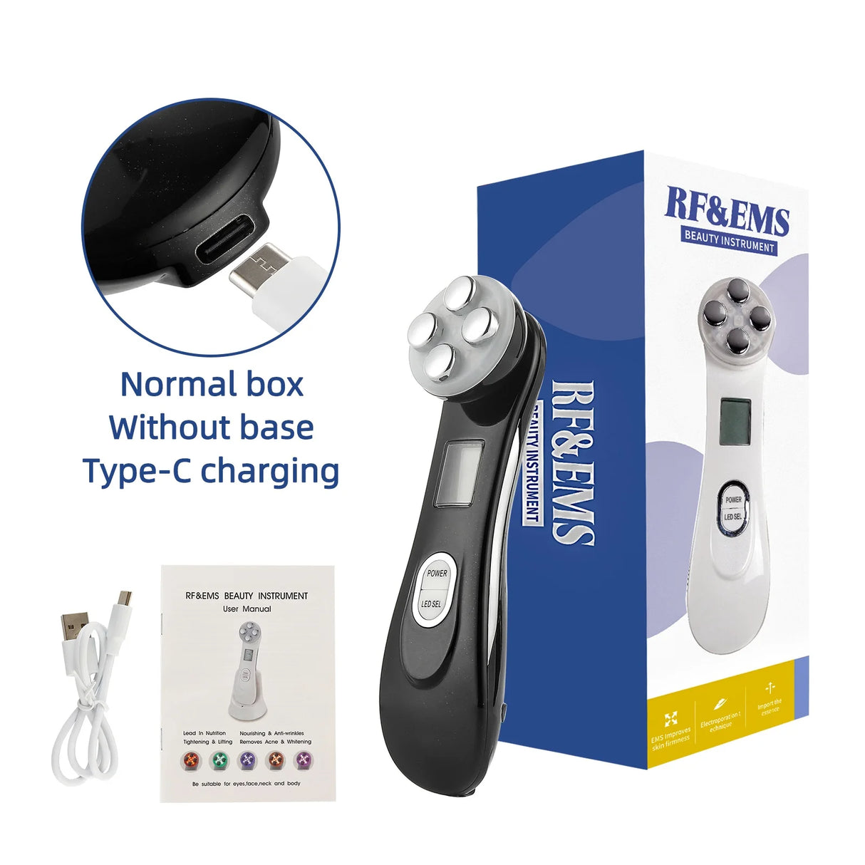 Face Lifting Machine EMS Micro-current Facial Skin Firm Massager LED Photon Rejuvenation Beauty Device