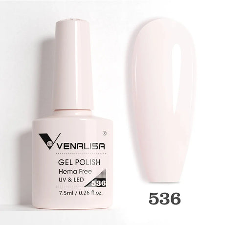 VIP5 Venalisa Nail Gel Polish Jelly Color HEMA/TPO FREE Nude Pink Semi Permanent Soak Off UVLED Gel Polish Sparkle Gel Varnish