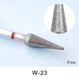 Diamond Ceramic Nail Drill Bits Milling Cutter For Manicure Left Right Rotary Cuticle Files Buffer DIY Nails Accessories Tools