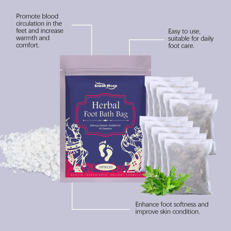 Herbal Foot Soak Sachet Body Detox Relieve Fatigue Promotes Relaxation Deep Cleansing Refreshing Improve Sleep Mugwort Foot Soak