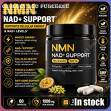 NMN NAD+ Support Capsules 1000mg with TMG & Quercetin Energy Support Wellness Supplement 60 Capsules