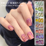 MN 1-20pcs 12ML Pink Gold Cat Eye Ocean Bubble Glass Beads Cat Eye Gel Nail Polish Blue Nails UV Light Nails Green Nails