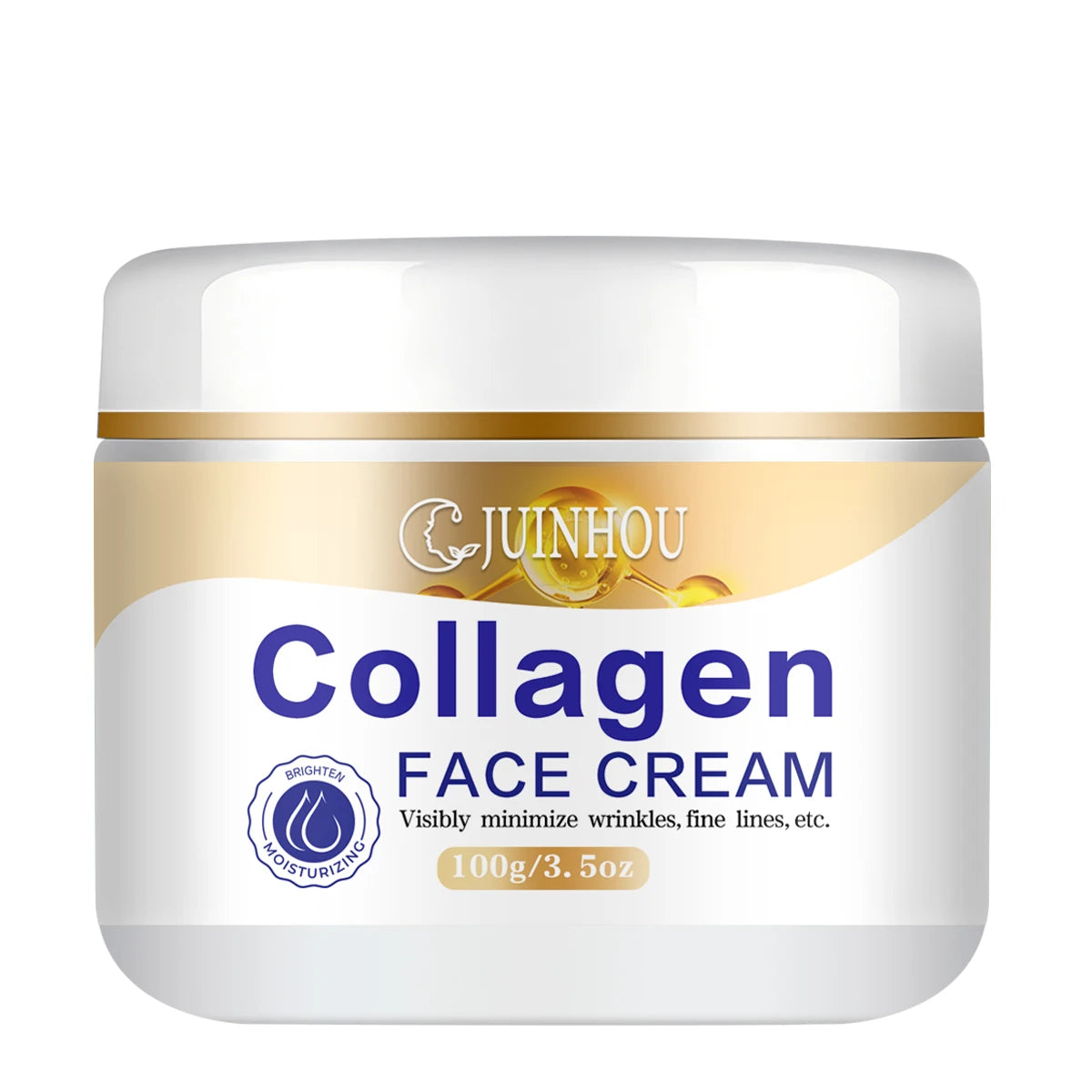 JUINHOU Collagen Retinol Face Cream Moisturizer Brighten Skin Elasticity Improving Soothing Face Skin Suitable for Daily Skincar