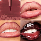 Plush Lip Brush Head Cherry Red Lip Liner Lip Contour Tint Lipstick Pencil Waterproof Velvet Brown Matte Lipliner Pencil Makeup