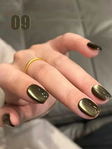 12ml 1-21pcs Brown Gold Cat Eye Gel Nail Polish Hot Selling Winter Whitening Magnet Gel Polish Gold Nails Nail Supplies Nail Art