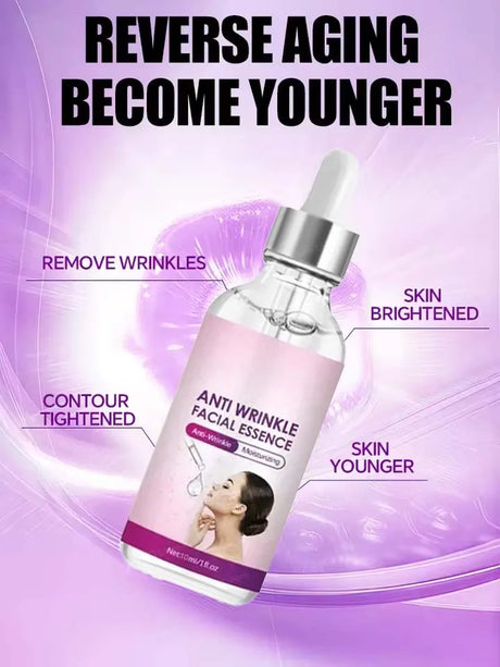Collagen Pepide& Arginine Anti Wrinkle Facial Serum Moisturizing & Repairing Skin Fine Lines Eyes Crow's Feet Neck Wrinkles