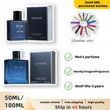Classic Blue De Chavnk Eau De Parfum 50ml/100ml Pheromone Perfume for Men Gentleman Attract Women Body Spray Azure Fragrance