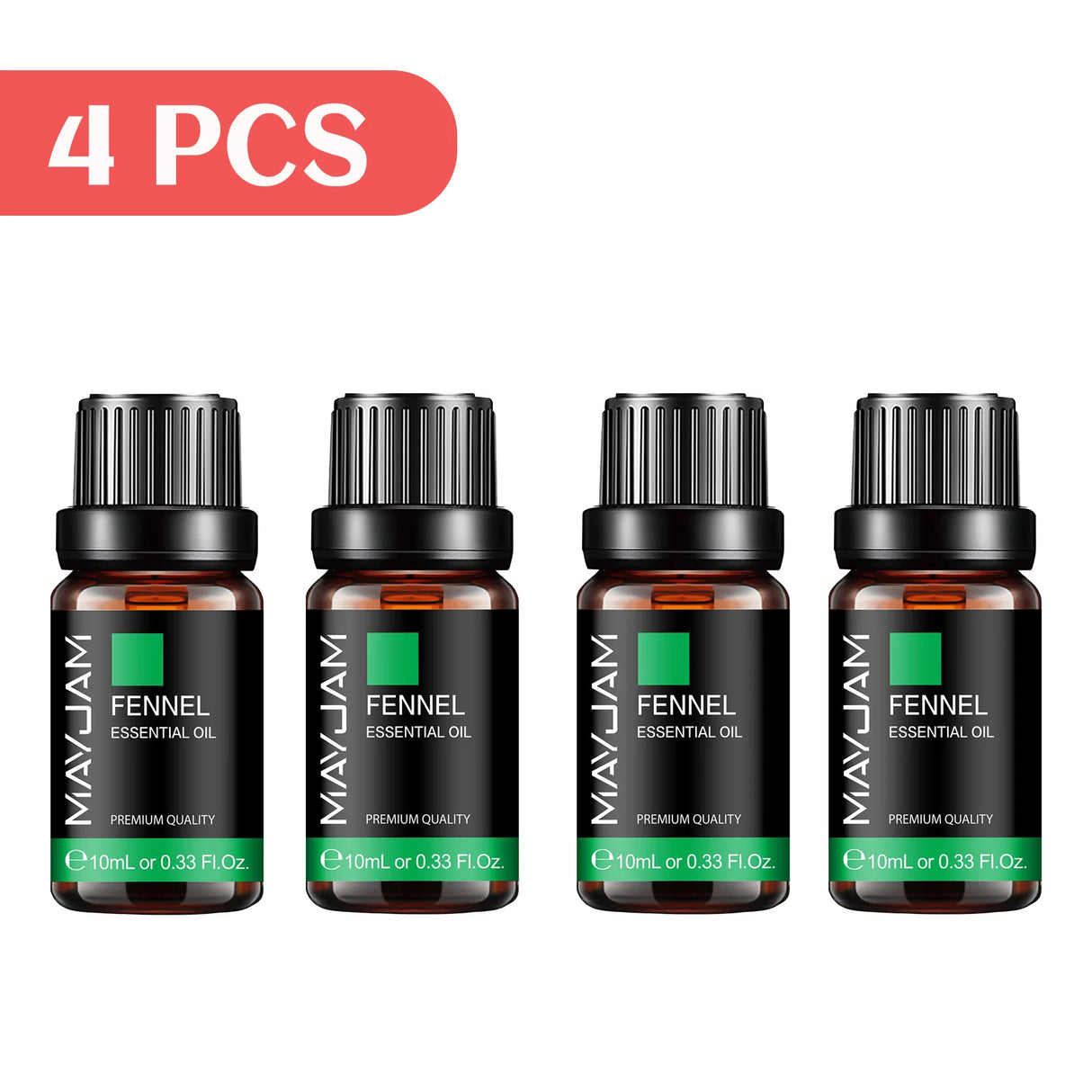 MAYJAM 4 Bottles Essential Oils Jasmine Lavender Eucalyptus Vanilla Sandalwood Frankincense Sweet Orange Patchouli Juniper Oil
