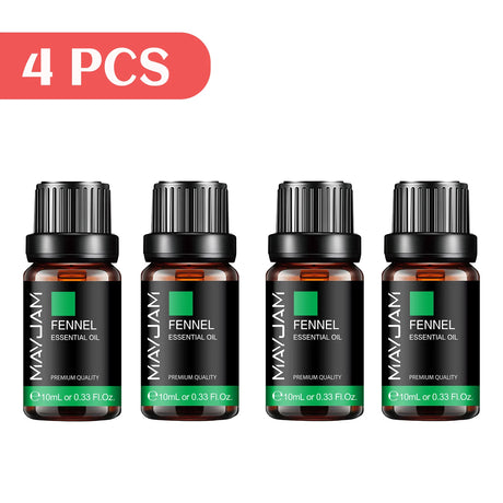 MAYJAM 4 Bottles Essential Oils Jasmine Lavender Eucalyptus Vanilla Sandalwood Frankincense Sweet Orange Patchouli Juniper Oil