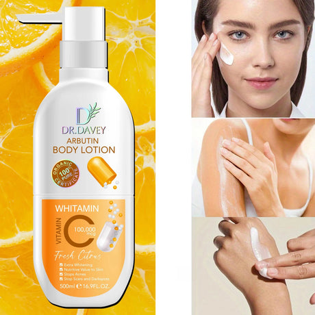 DR.DAVEY Arbutin Body Lotion 500ml Large-capacity Body Lotion with Lasting Fragrance, Refreshing and Moisturizing, Non Greasy