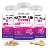 Multi Collagen Peptides Capsules, Type I II III V X, Biotin, Anti-Aging Skin, Hair, Nails, Joints, Gut & Immunity Support