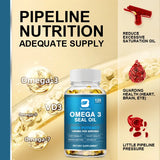 BEWORTHS Seal Oil Capsules Rich in Omega-3, DHA, EPA, DPA Support Immunity, Blood Vessels, and Brain Health Good for Old Men