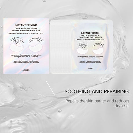Collagen Under Eye Patches 8 Pairs Hydrogel Eye Mask for Dark Circles Puffy Eyes Wrinkles Intense Moisturizing Firming Treatment
