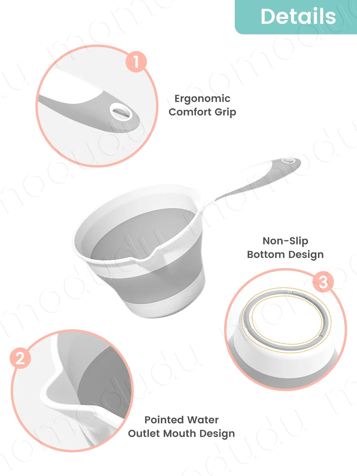 Baby Bath Rinsing Cup, Large Capacity Anti-Slip & Hangable Shampoo Helper for Mess-Free Hair Wash