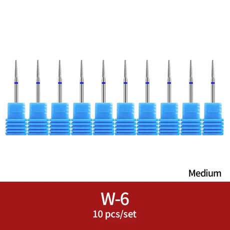 Diamond Ceramic Nail Drill Bits Milling Cutter For Manicure Left Right Rotary Cuticle Files Buffer DIY Nails Accessories Tools
