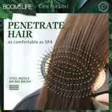Denman Head Massage Brush Steel Hair Brush Wood HairBrush With Steel Needle Scalp Airbag Hair Brush For Hair Combing