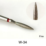 Diamond Ceramic Nail Drill Bits Milling Cutter For Manicure Left Right Rotary Cuticle Files Buffer DIY Nails Accessories Tools