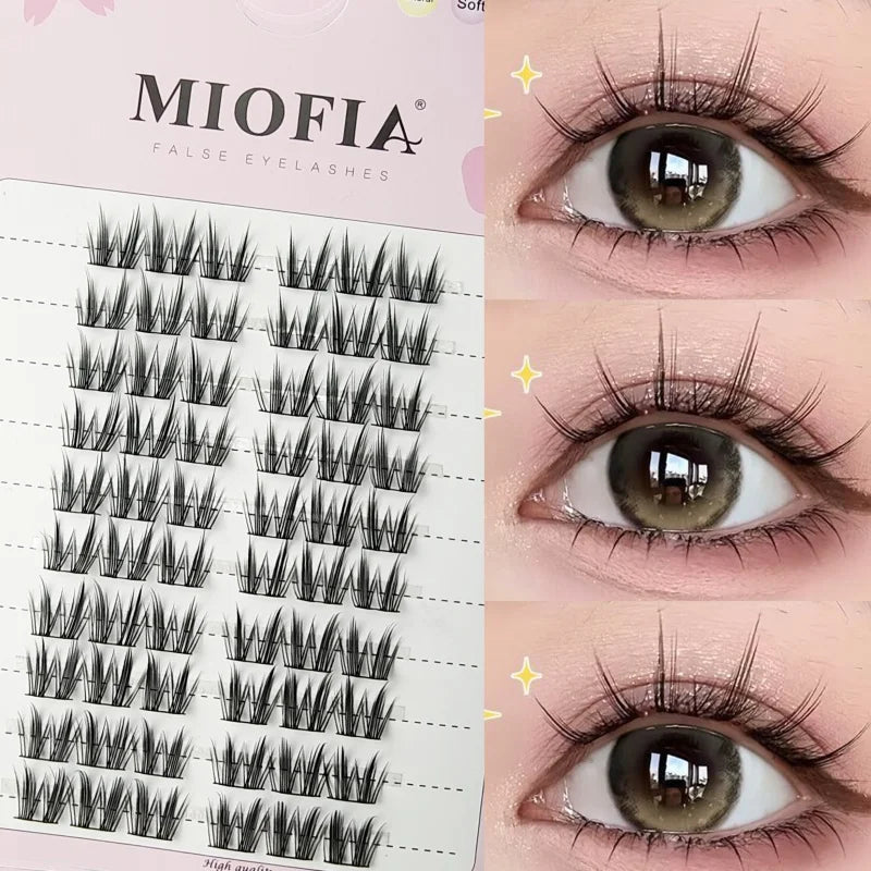 1/box 90 clusters idol False Eyelashes Black Natural Manga Lashes Anime Eyelashes Large Capacity Lashes Extension Chinese Makeup